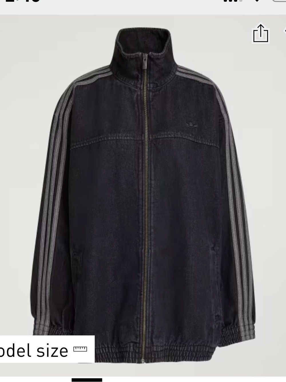 Adidas Black Zip-Up Jacket with Stripe Detail - Picture 2 of 8